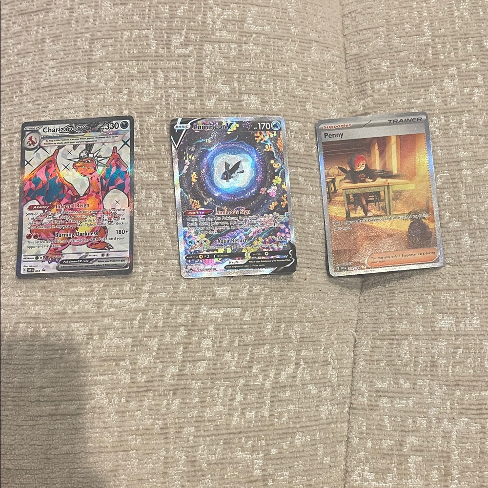 Trading Card Game Holo Card - Multi Color (Set of 3)